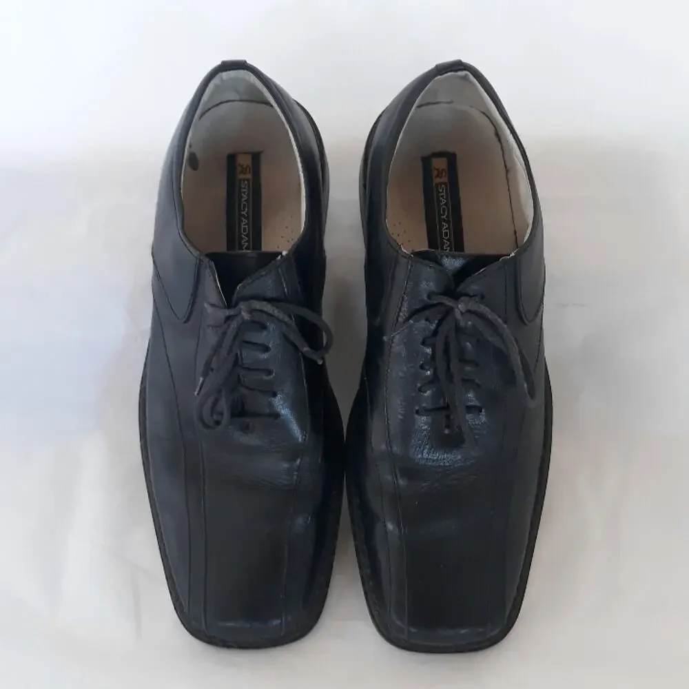 Stacy Adams Black Leather Oxford Shoes